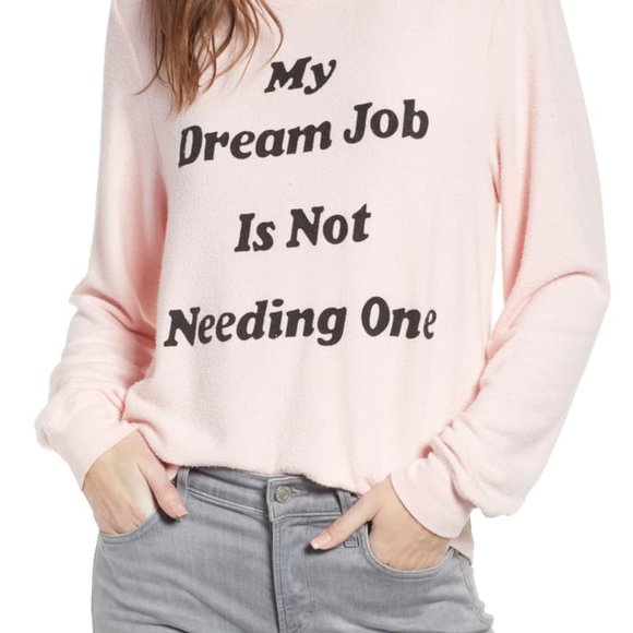 Wildfox Tops - Wildfox NWT Dream Job Long Sleeve Sweatshirt Sz M